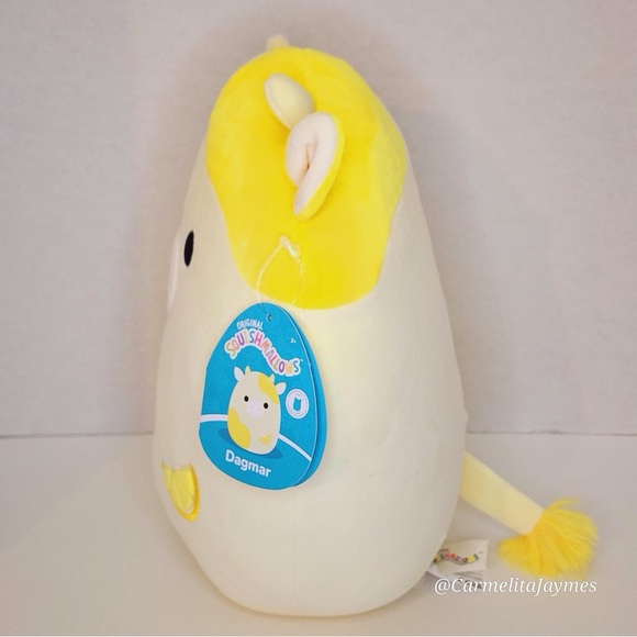 DAGMAR 🍋🐄 FTM Yellow Lemon Cow Original Squishmallow By Kellytoy NWT - Picture 3 of 9